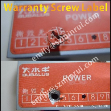 Orange Background Security Egg Shell Labels,orange Warranty Seal Stickers,destruct Warranty Screw Labels 